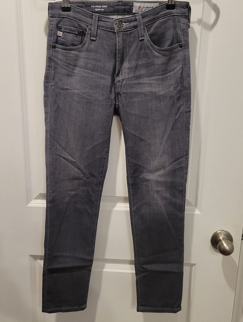 AG Adriano Goldschmied Jeans The Prima Crop Cigarette Crop Gray 26R